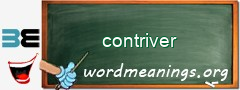 WordMeaning blackboard for contriver